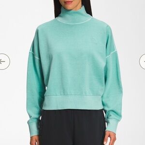 The north face garment dye mock neck sweatshirt size XL